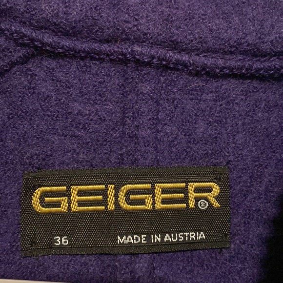 GEIGER Vintage Tyrol jacket. 100% deep plum boiled wool! BEAUTIFUL!!! - Picture 7 of 16